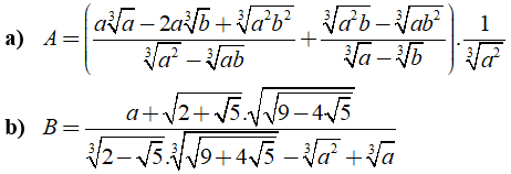 Bài tập: Căn bậc ba