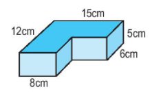 Tính thể tích của khối gỗ có  Dạng như hình bên: (ảnh 1)