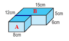 Tính thể tích của khối gỗ có  Dạng như hình bên: (ảnh 2)