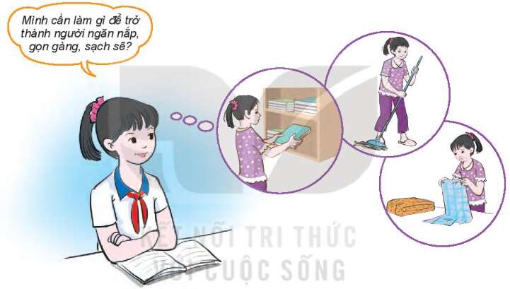 HĐTN lớp 7 Bài 1: Rèn luyện thói quen ngăn nắp, gọn gàng, sạch sẽ | HĐTN lớp 7 Kết nối tri thức (ảnh 1)