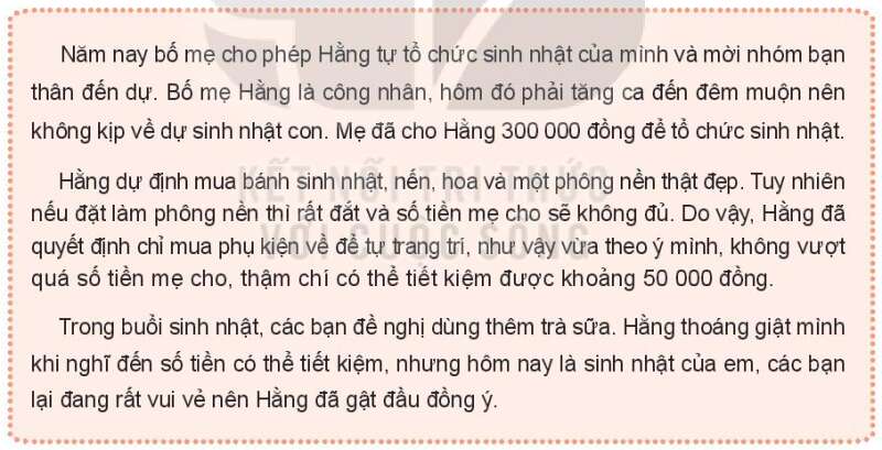 HĐTN lớp 7 Bài 3: Quản lí chi tiêu | HĐTN lớp 7 Kết nối tri thức (ảnh 1)