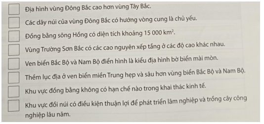 Điền chữ Đ vào ô trống trước câu đúng, chữ S vào ô trống trước câu sai