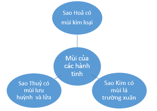 Vì sao nhân vật tôi lại nói rằng mình ngửi thấy mùi của các hành tinh?