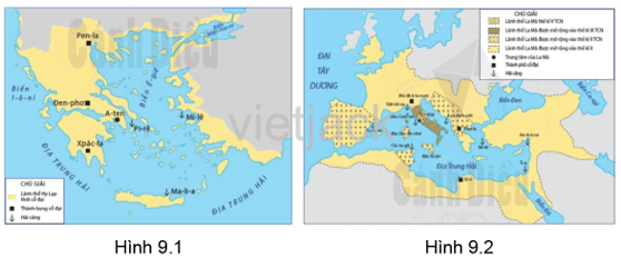 Dựa vào các lược đồ hình 9.1 và 9.2 đọc thông tin, hãy: Xác định vị trí địa lí