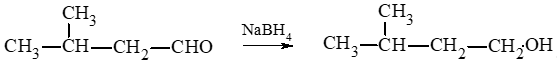 Khử các hợp chất carbonyl sau bởi NaBH4, hãy viết công thức cấu tạo của các sản phẩm