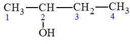 Đánh số vị trí các nguyên tử carbon liên tục từ một đầu bất kì của mạch carbon đến cuối mạch