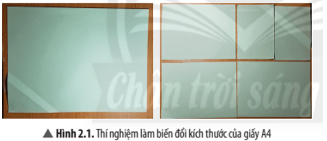 Sau Thí nghiệm 1, tờ giấy A4 bị cắt ra có thay đổi so với tờ giấy A4 còn lại