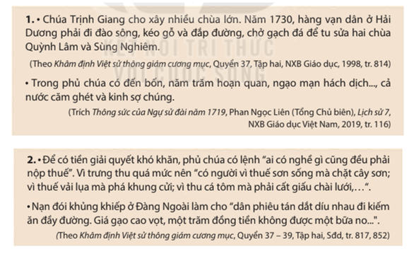 Khai thác tư liệu 1, 2 và thông tin trong mục, hãy nêu một số nét chính về bối cảnh lịch sử 