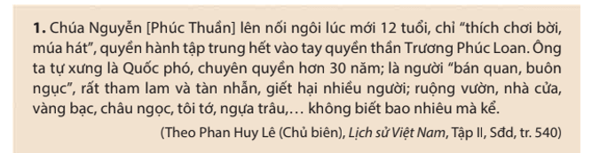 Khai thác tư liệu 1 và thông tin trong mục, hãy trình bày nguyên nhân bùng nổ khởi nghĩa Tây Sơn