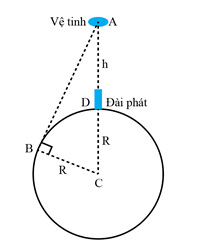 Một vệ tinh thông tin (vệ tinh địa tĩnh) chuyển động trên quỹ đạo tròn ngay phía trên xích đạo của Trái Đất