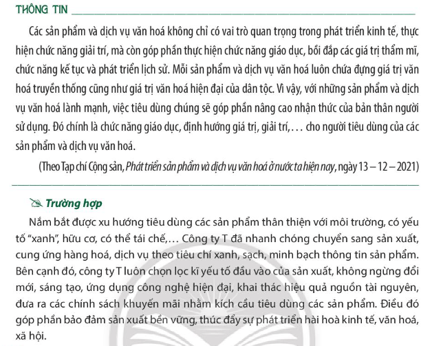 Văn hoá tiêu dùng có vai trò như thế nào đối với sự phát triển kinh tế và xã hội?