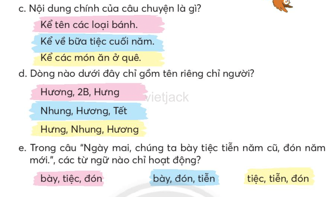 Tiếng Việt lớp 2 Đánh giá cuối học kì 1 trang 151, 152, 153, 154 - Chân trời