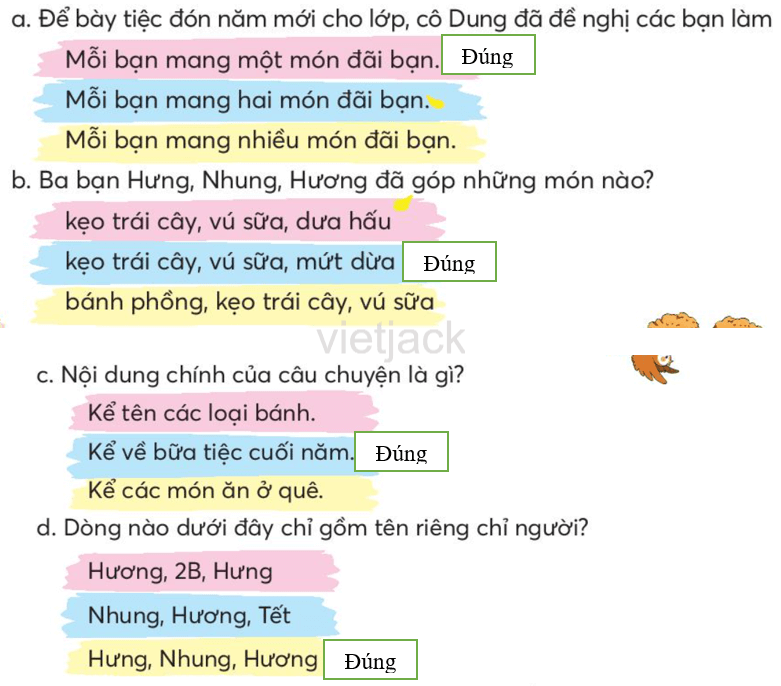 Tiếng Việt lớp 2 Đánh giá cuối học kì 1 trang 151, 152, 153, 154 - Chân trời