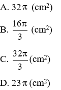 Trắc nghiệm Diện tích hình tròn, hình quạt tròn có đáp án