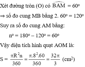 Trắc nghiệm Diện tích hình tròn, hình quạt tròn có đáp án