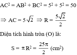 Trắc nghiệm Diện tích hình tròn, hình quạt tròn có đáp án