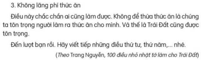 Đọc: Những điều nhỏ tớ làm cho Trái Đất trang 124, 125 Tiếng Việt lớp 3 Tập 2 | Kết nối tri thức