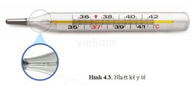 Dùng nhiệt kế y tế để thảo luận về cách đo nhiệt độ cơ thể