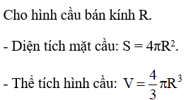 Lý thuyết Hình cầu. Diện tích mặt cầu và thể tích hình cầu chi tiết – Toán lớp 9 (ảnh 1)