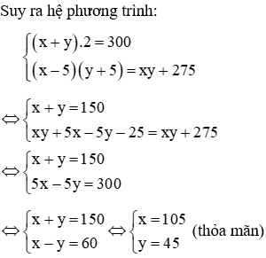 Trắc nghiệm Giải bài toán bằng cách lập hệ phương trình có đáp án (phần 2)