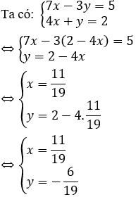 Trắc nghiệm Giải hệ phương trình bằng phương pháp thế có đáp án
