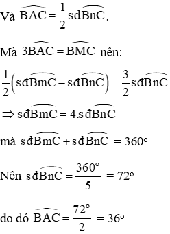 Trắc nghiệm Góc có đỉnh ở bên trong đường tròn. Góc có ngoài ở bên trong đường tròn có đáp án