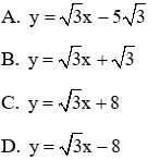 Trắc nghiệm Hệ số góc của đường thẳng y = ax + b có đáp án (phần 2)