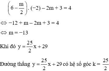 Trắc nghiệm Hệ số góc của đường thẳng y = ax + b có đáp án (phần 2)