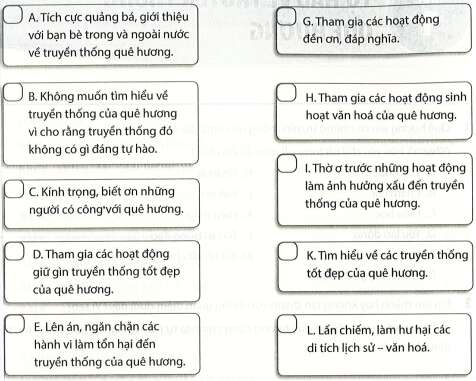 Vở thực hành GDCD 7 Bài 1 (Kết nối tri thức): Tự hào về truyền thống quê hương (ảnh 1)