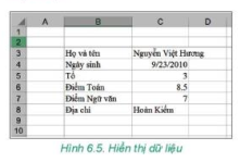 Tin học 7 Bài 6: Làm quen với phần mềm bảng tính | Kết nối tri thức (ảnh 4)