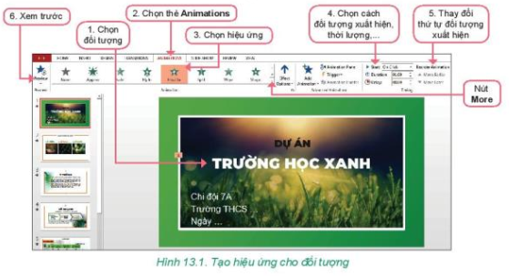 Tin học 7 Bài 13: Thực hành tổng hợp: Hoàn thiện bài trình chiếu | Kết nối tri thức (ảnh 3)