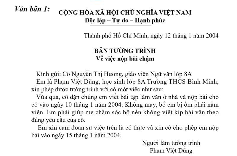 Giáo án Viết bản tường trình (Cánh diều) 2023| Ngữ văn 7 (ảnh 4)