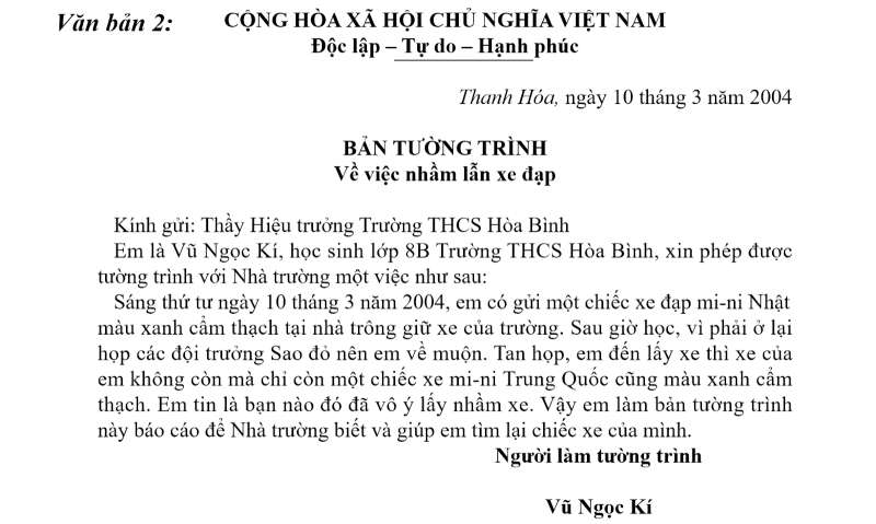 Giáo án Viết bản tường trình (Cánh diều) 2023| Ngữ văn 7 (ảnh 5)