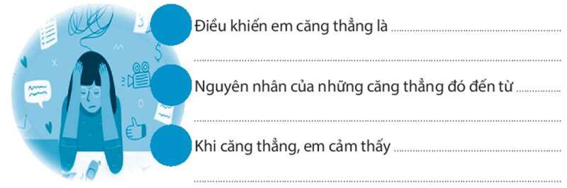 Sách bài tập GDCD 7 Bài 6 (Chân trời sáng tạo): Nhận diện tình huống gây căng thẳng (ảnh 3)