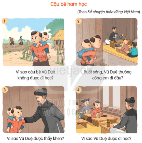 Kể chuyện Cậu bé ham học trang 41 - 42