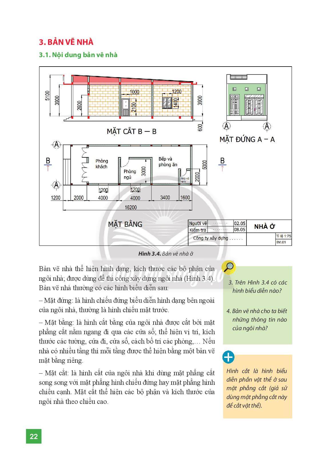 Trên Hình 3.4 có các hình biểu diễn nào?