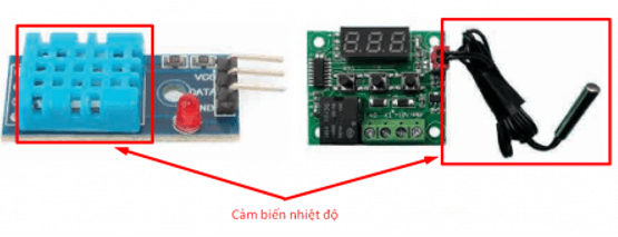 Em hãy chỉ ra vị trí của cảm biến trên các mô đun trong Hình 10.5