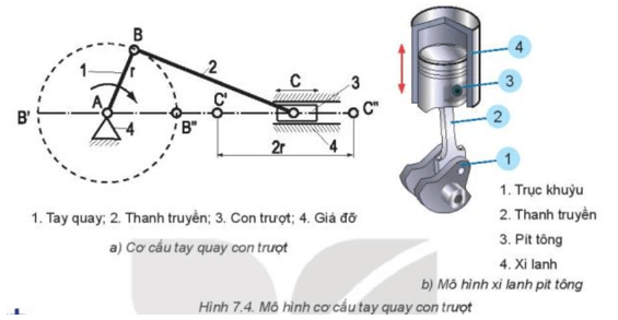 Quan sát và cho biết Các bộ phận trong Hình 7.4a tương ứng với bộ phận nào