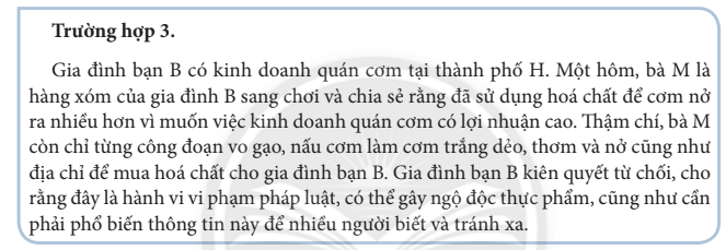 Gia đình bạn B thực hiện việc phòng ngừa tai nạn các chất độc hại như thế nào