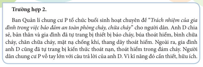 Anh D đã thực hiện việc phòng ngừa tai nạn phòng cháy chữa cháy tại gia đình như thế nào