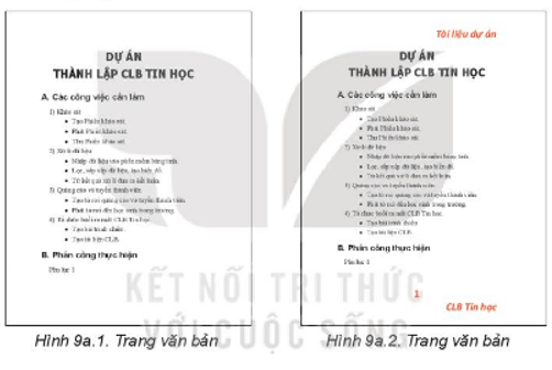 Em hãy quan sát Hình 9a.1, Hình 9a.2 và tìm ra những phần khác nhau