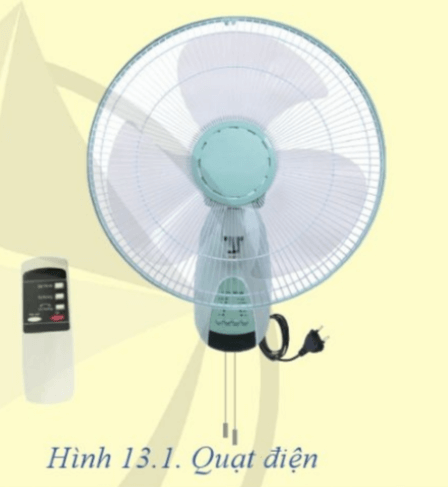 Em cho biết có thể bật, tắt, chọn tốc độ của quạt điện Hình 13.1 bằng những cách nào