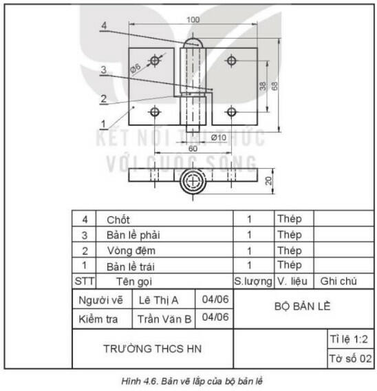 Lý thuyết Công nghệ 8 Bài 4 (Kết nối tri thức): Bản vẽ lắp (ảnh 1)