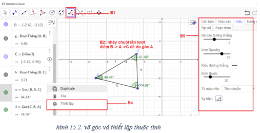 Lý thuyết Tin học 7 Bài 12: Vẽ hình phẳng bằng GEOGEBRA (hay, chi tiết)