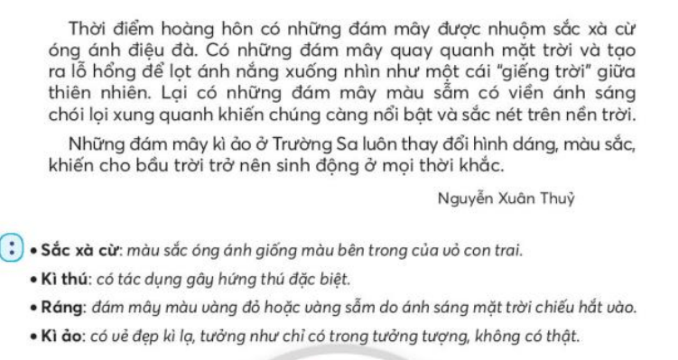 Những đám mây ngũ sắc trang 58, 59 Tiếng Việt lớp 3 Tập 2 | Chân trời sáng tạo