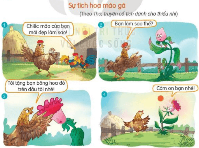 Nói và nghe: Kể chuyện Sự tích hoa mào gà trang 33, 34 Tiếng Việt lớp 3 Tập 2 | Kết nối tri thức