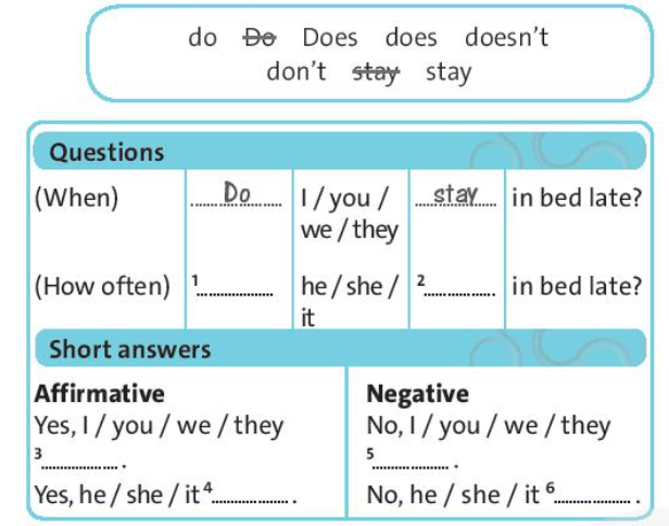 SBT Tiếng Anh 7 trang 11 Unit 1 Language focus: Present simple (questions) - Chân trời sáng tạo (ảnh 1)