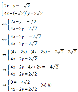 Giải hệ phương trình 2x - y = m và 4x - m^2.y  trong mỗi trường hợp sau (ảnh 1)