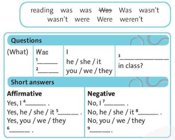 SBT Tiếng Anh 7 trang 29 Unit 4 Language focus: Past continuous (questions) – Past simple and Past continuous – Friend plus Chân trời sáng tạo (ảnh 1)