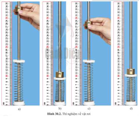 Thế năng hấp dẫn của vật M ở hình nào lớn hơn: hình 30.2a hay hình 30.2c